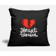 Valentine's Day Heart Breaker Black Pillow